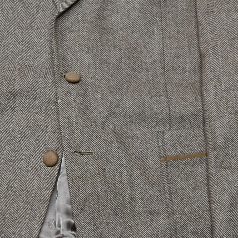 Vtg Angelo Donati 42r Herringbone Tweed Usa Made Mens Blazer Jacket Sport Coat View 3